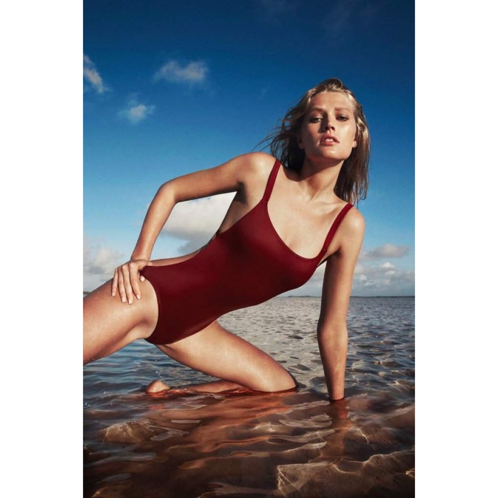 NWT SOLID & STRIPED THE TONI BODYSUIT SWIMSUIT L